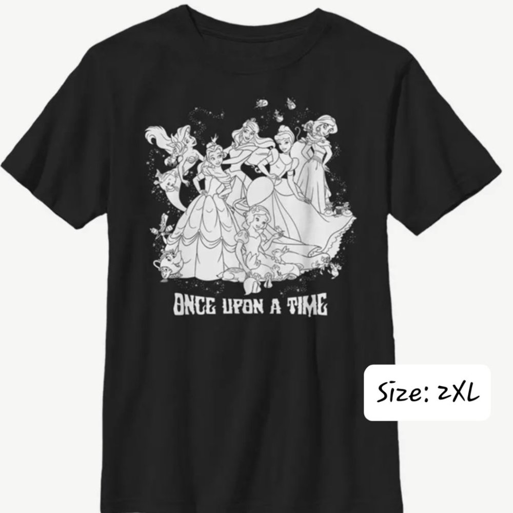 Disney Princess Shirt- 2XL - Once Upon a Time - Stardust - Black